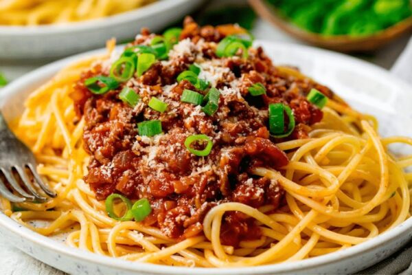 Family-Favorite Spaghetti Bolognese, homemade and freshly served