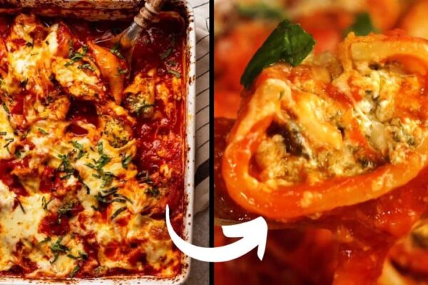 Easy Spinach Ricotta Stuffed Shells, homemade and freshly served