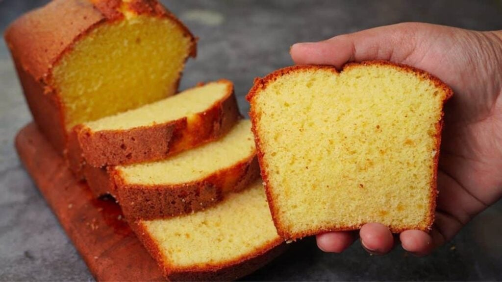 Super Spongy Hot Milk Cake, homemade and freshly served