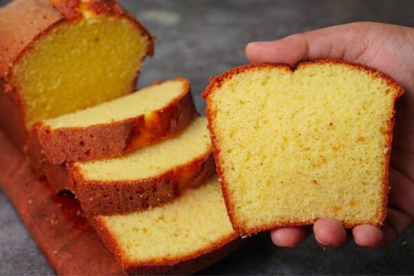 Super Spongy Hot Milk Cake, homemade and freshly served