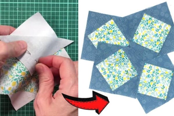 Finished Easy Square in a Square Quilt Block (4 Easy Methods), a completed DIY project