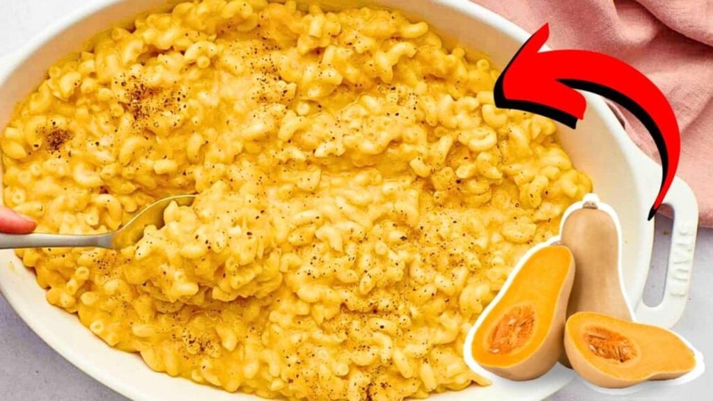 Easy Roasted Butternut Squash Mac & Cheese, homemade and freshly served