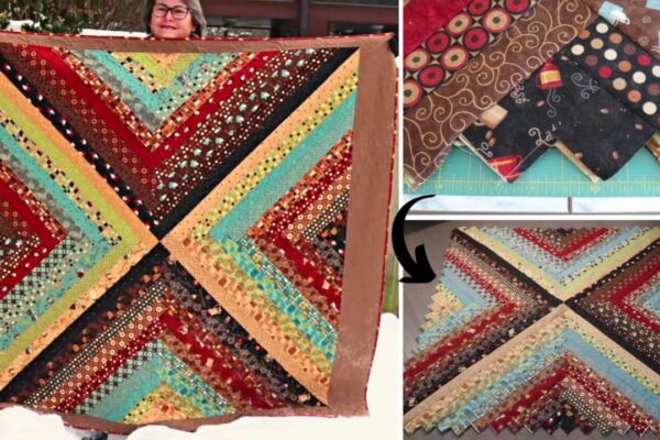 Finished Easy Stash Buster Quilt for Beginners (with Free Pattern), a completed DIY project