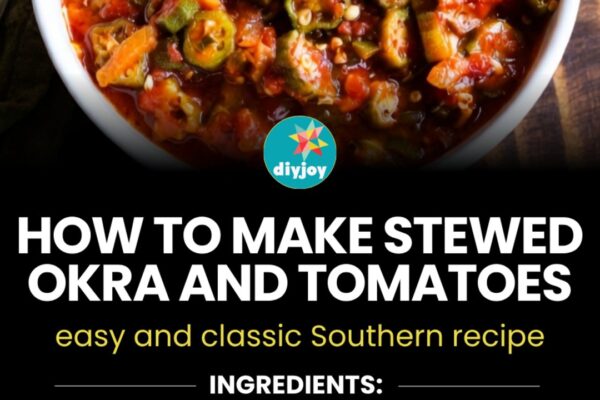 Easy Stewed Okra And Tomatoes, homemade and freshly served