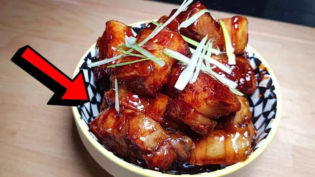 Easy Sticky Pork Belly Dinner, homemade and freshly served