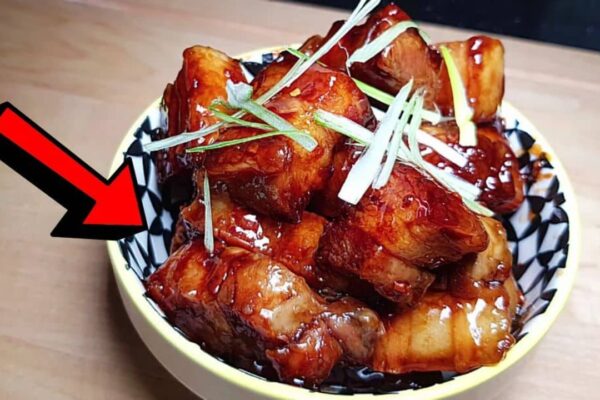 Easy Sticky Pork Belly Dinner, homemade and freshly served