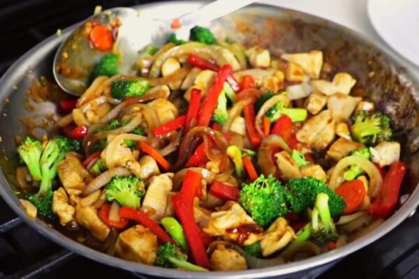 30-Minute Stir-Fried Chicken & Veggies, homemade and freshly served