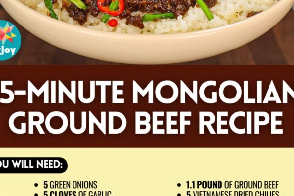 Easy 15-Minute Mongolian Ground Beef, homemade and freshly served