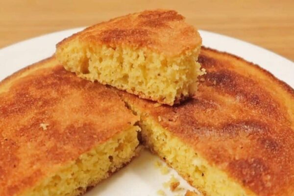 Easy Stove Top Cornbread, homemade and freshly served