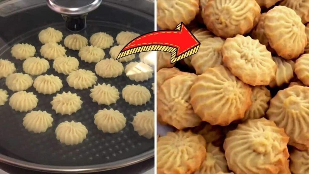 Super Easy Stovetop Butter Cookies, homemade and freshly served