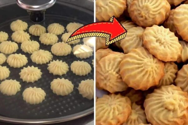 Super Easy Stovetop Butter Cookies, homemade and freshly served
