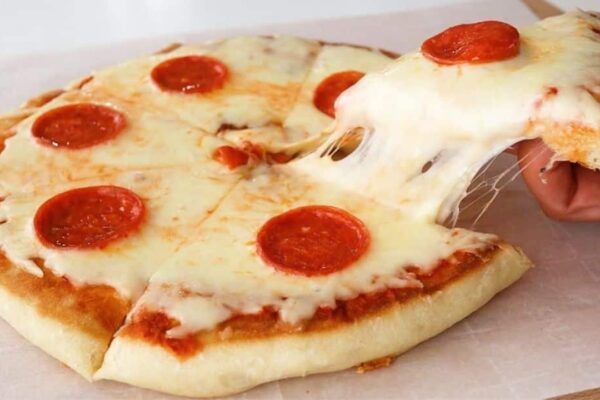 The Easiest Frying Pan Homemade Pizza, homemade and freshly served
