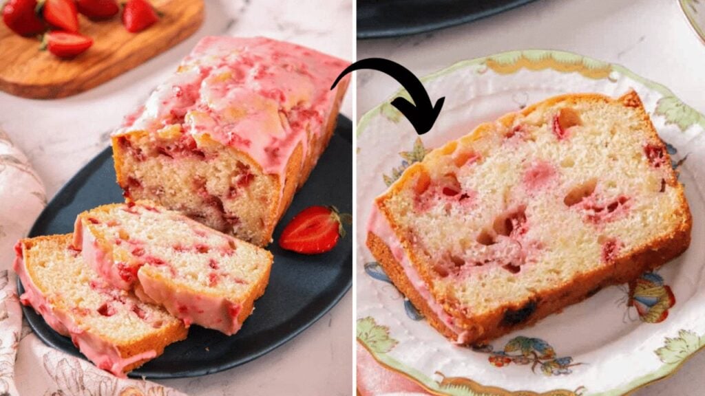 Easy Strawberry Bread, homemade and freshly served