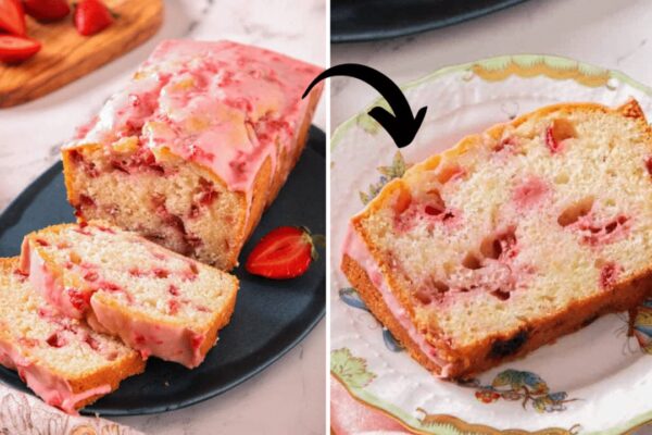 Easy Strawberry Bread, homemade and freshly served