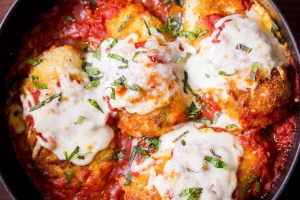 30-Minute Stuffed Chicken Parmesan, homemade and freshly served