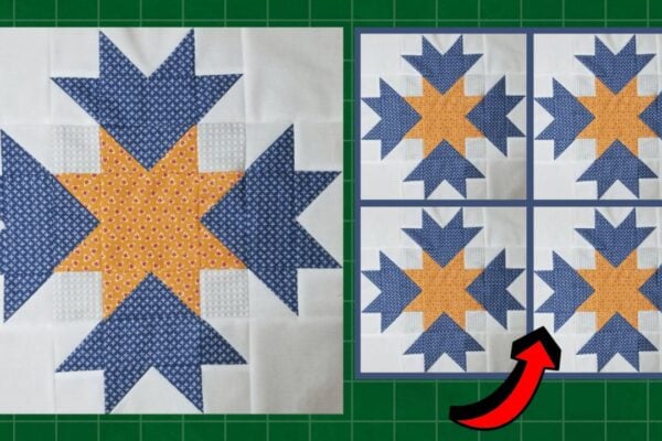 Finished a Sugar Bowl Quilt Block, a completed DIY project