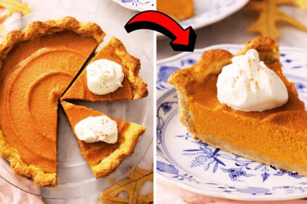 Easy Sweet Potato Pie, homemade and freshly served