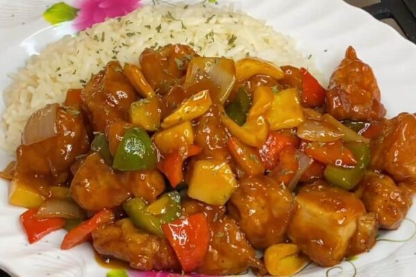 Easy-to-Make Sweet & Sour Chicken, homemade and freshly served
