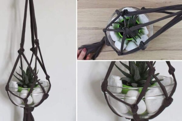 Finished How to Upcycle a T-shirt Into a Hanging Planter, a completed DIY project