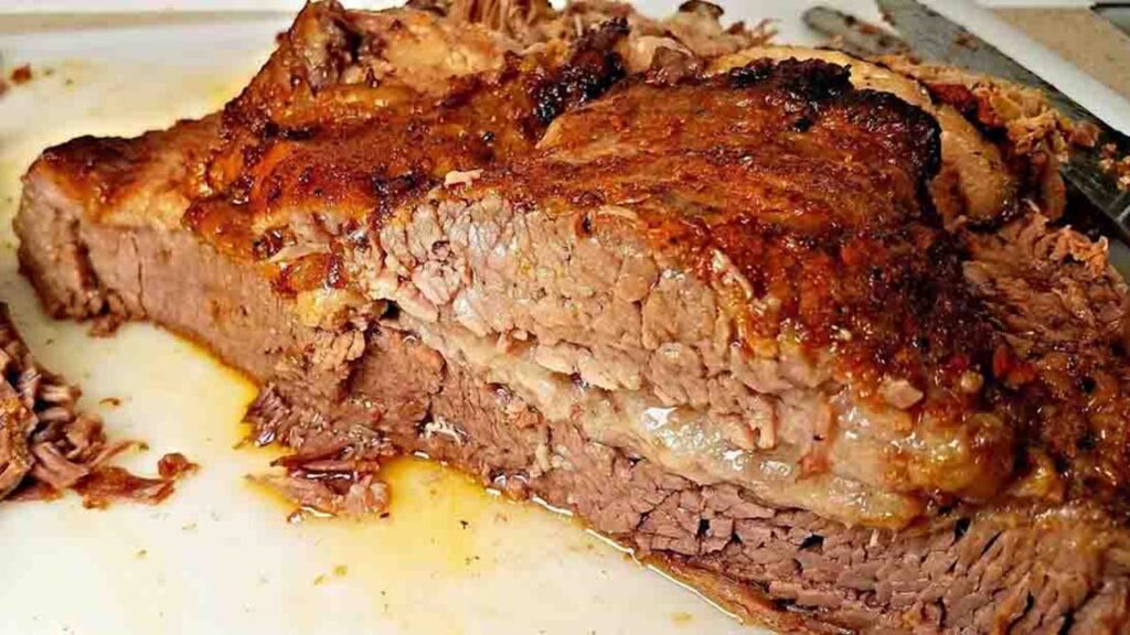 Easy Texas-Style Oven Brisket, homemade and freshly served
