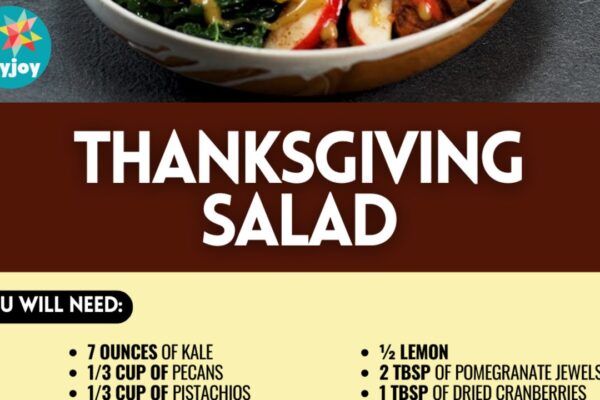 Easy Thanksgiving Salad, homemade and freshly served