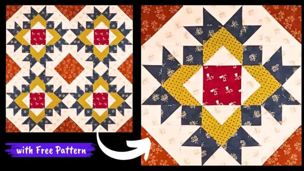 Finished a Thistle Flower Quilt Block (with Free Pattern), a completed DIY project