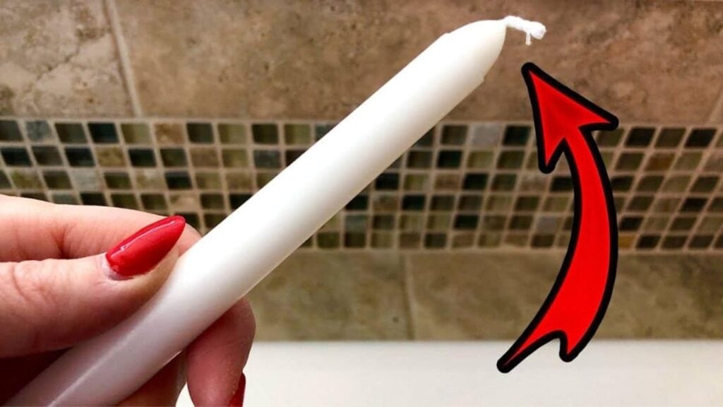 Finished How to Clean Tile Grout with Candles, a completed DIY project