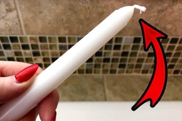 Finished How to Clean Tile Grout with Candles, a completed DIY project