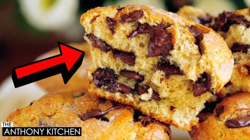 Easy-to-Make Bakery-Style Chocolate Chip Muffins, homemade and freshly served