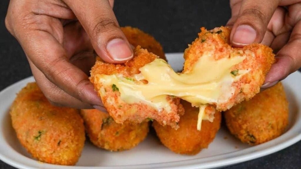 Easy To Make Cheesy Potato Balls, homemade and freshly served