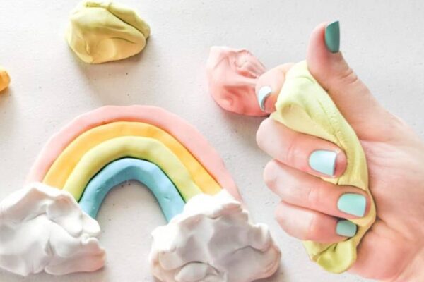 Finished Easy 2-Ingredient DIY Cloud Dough, a completed DIY project