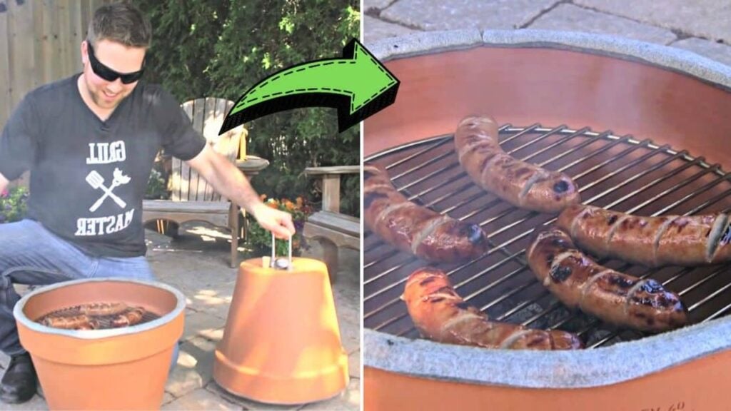 Finished Easy To Make DIY Terra Cotta Pot Grill, a completed DIY project