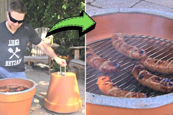 Finished Easy To Make DIY Terra Cotta Pot Grill, a completed DIY project