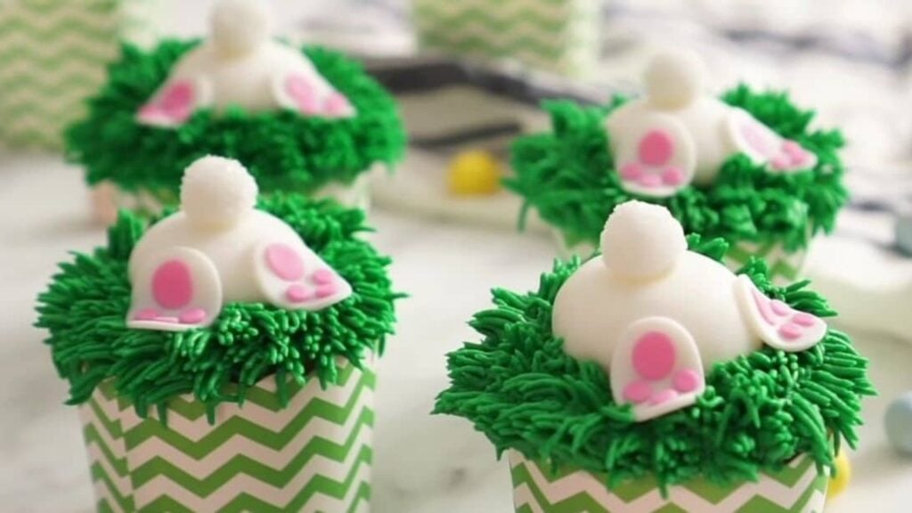 Easy To Make Easter Bunny Cupcakes, homemade and freshly served