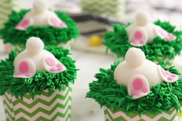 Easy To Make Easter Bunny Cupcakes, homemade and freshly served