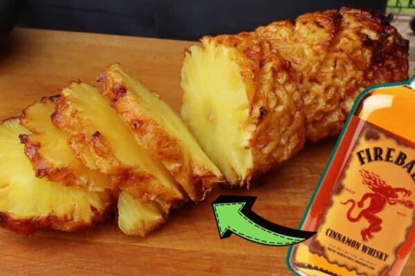 Easy To Make Fireball Grilled Pineapple, homemade and freshly served