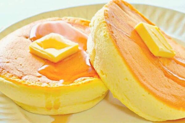 6-Ingredient Fluffy Breakfast Pancake, homemade and freshly served