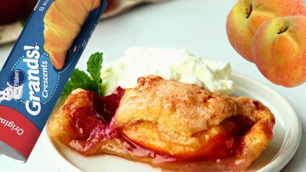 Easy To Make Fresh Peach Dumplings, homemade and freshly served