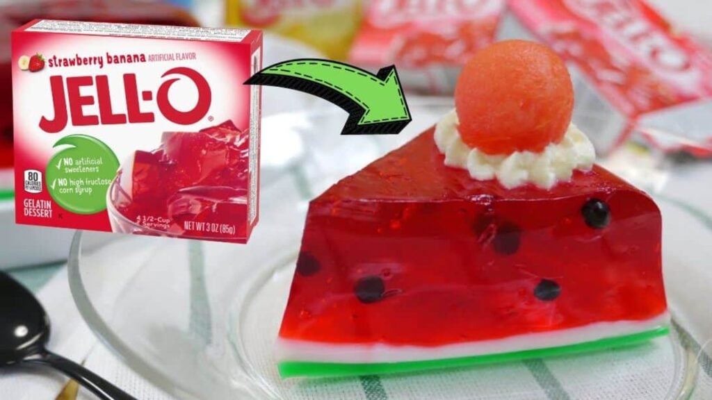 Easy To Make Giant Watermelon Jell-O, homemade and freshly served