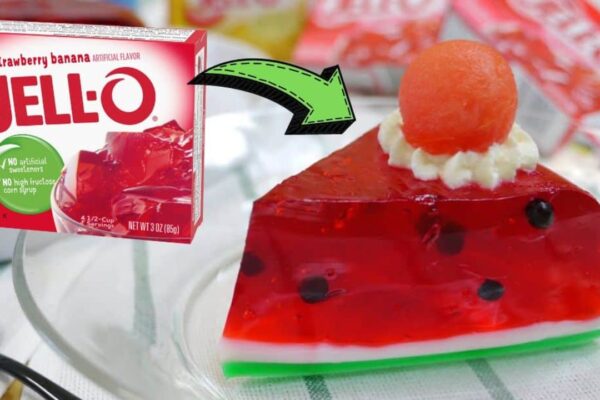Easy To Make Giant Watermelon Jell-O, homemade and freshly served