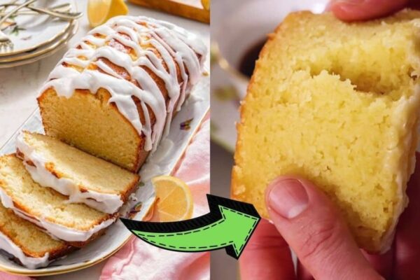 Easy To Make Lemon Pound Cake, homemade and freshly served