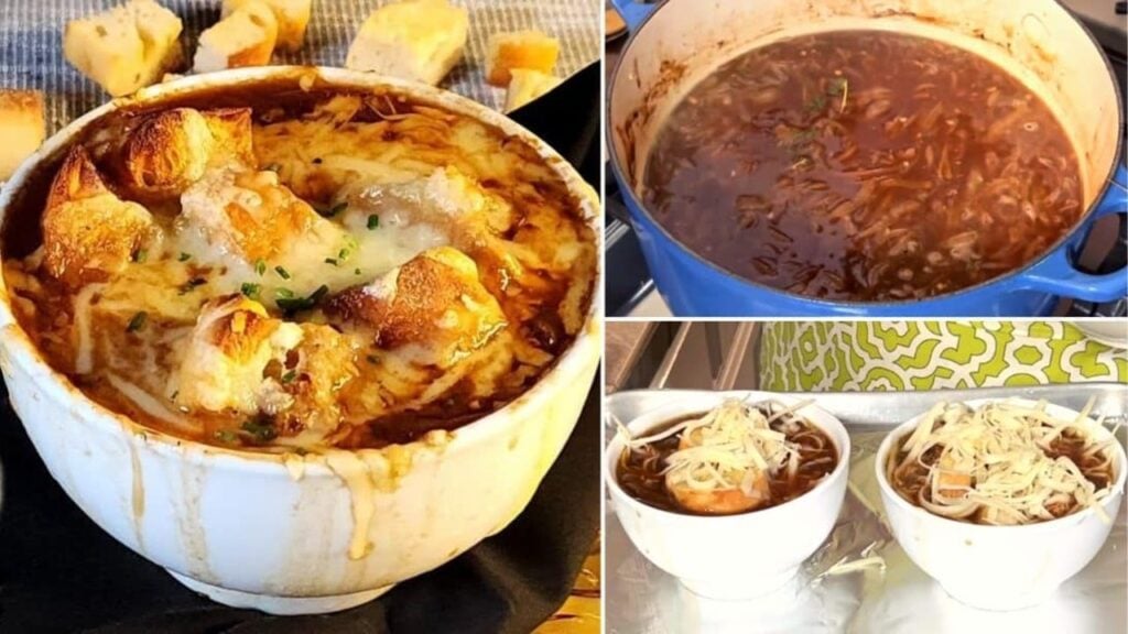 Easiest Classic Onion Soup, homemade and freshly served