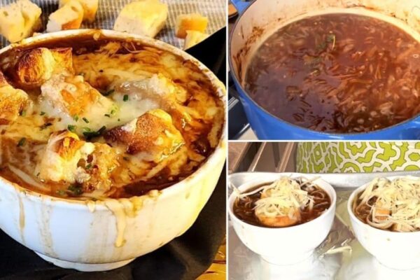 Easiest Classic Onion Soup, homemade and freshly served