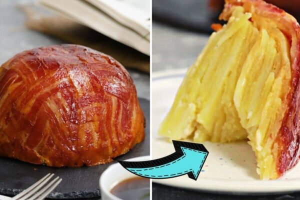 Easy To Make Shareable Bacon Cheese Potato Dome, homemade and freshly served