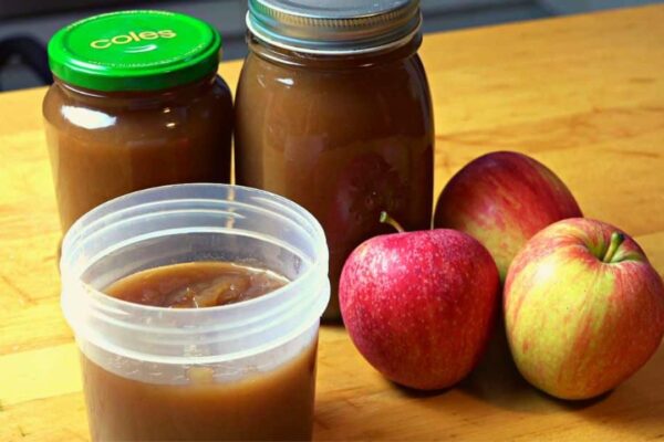 Easy-To-Make Slow Cooker Apple Butter, homemade and freshly served