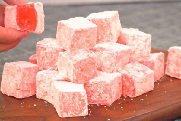 Yummy 7-Ingredient Turkish Delight, homemade and freshly served