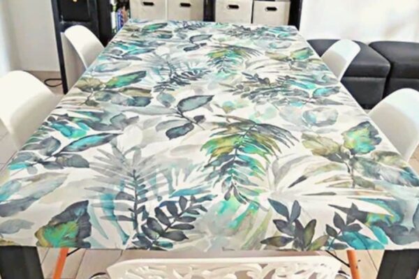 Finished Easy To Sew Fitted Tablecloth, a completed DIY project