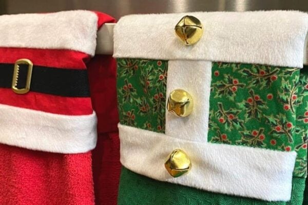 Finished How To Sew A Removable Christmas Hanging Tea Towel Holder, a completed DIY project