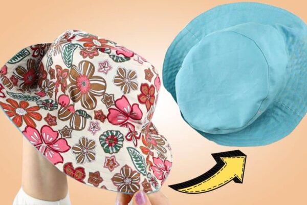 Finished Easy To Sew Reversible Bucket Hat For Beginners, a completed DIY project