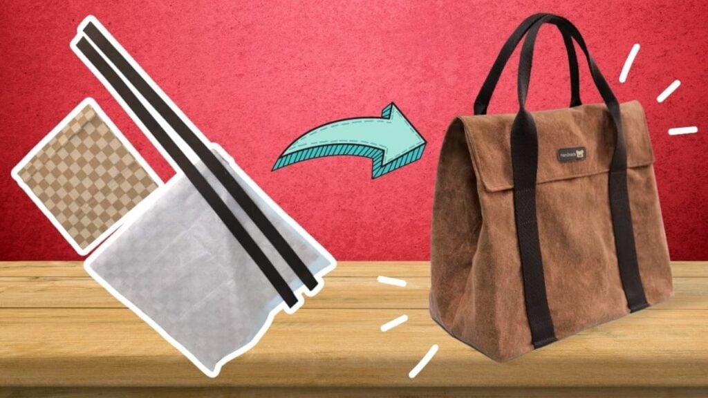 Finished Easy Tote Bag With Cover, a completed DIY project